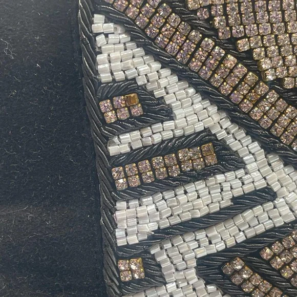 Balmain x H&M Peep-Toe Crystal Beaded Heel Boots Sz Eu 39 / US 8 - Picture 5 of 16